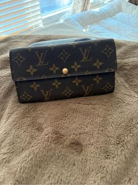Louis Vuitton Monogram Continental Wallet in Dark Brown with Gold Hardware